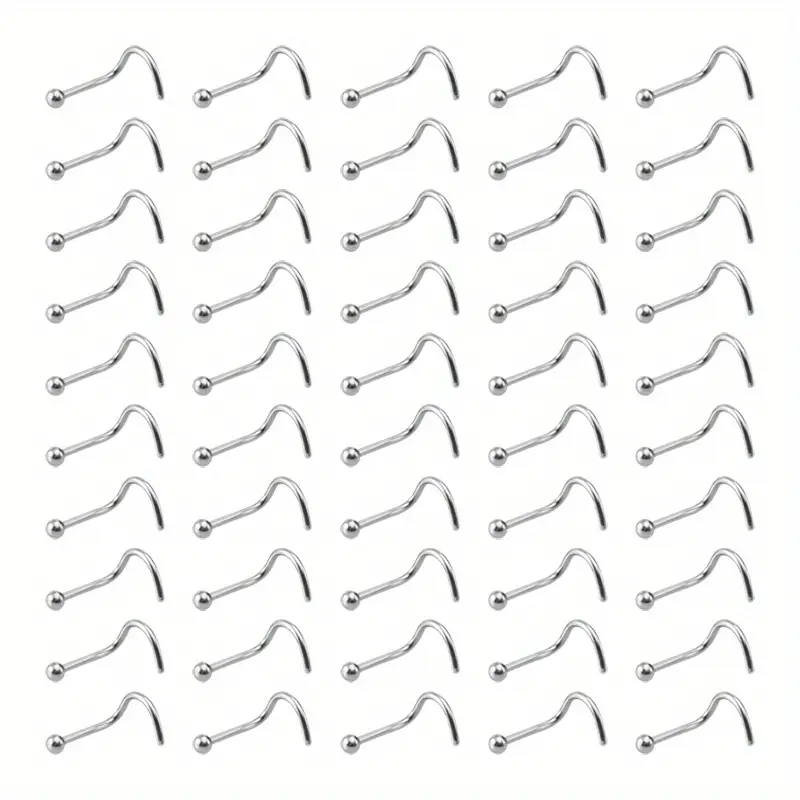 Body Jewelry Nose Studs - ステンレス鋼の鼻と骨のネジ,ピアス,ジュエリー,卸売り,10/20/50個
