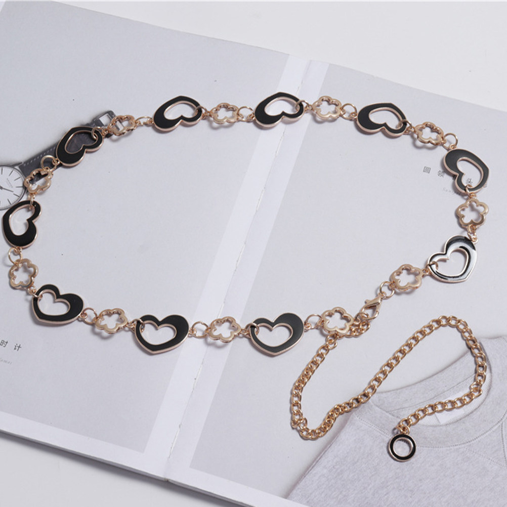 Body Jewelry High End - 1個入り ラブウエストチェーン 女性用 ハイエンド ハート型 メタルボディチェーン