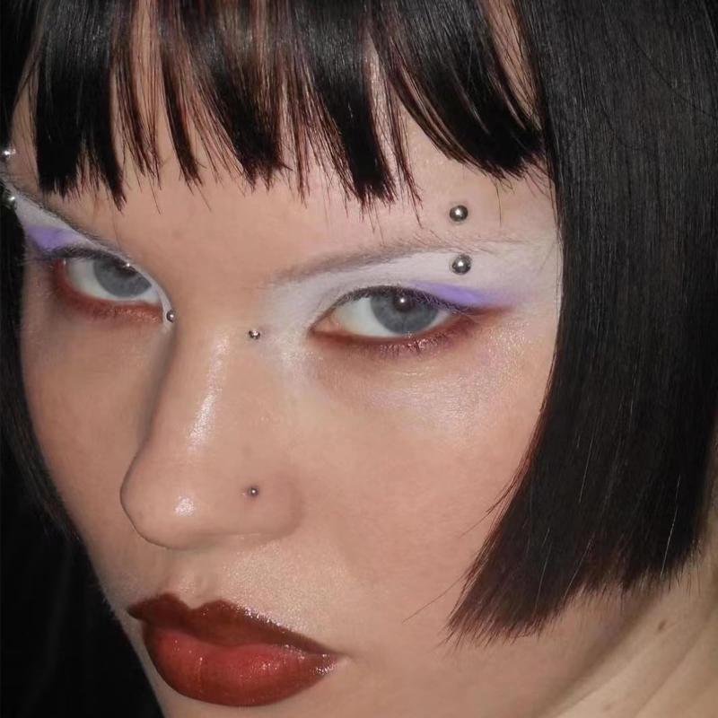 Body Jewelry Piercing - 321 個非ピアスリップスタッドステッカー自己粘着防水再利用可能な偽リップネイル眉毛鼻リングボディへそジュエリー