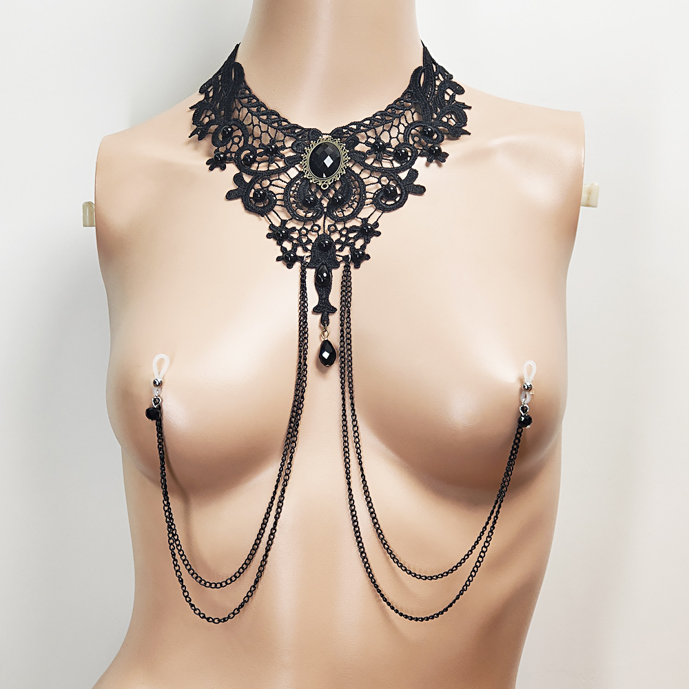 実用的でセクシーなニップルリングタッセルネックレスチェストチ - Body Jewelry Nipple Rings のレビューと価格