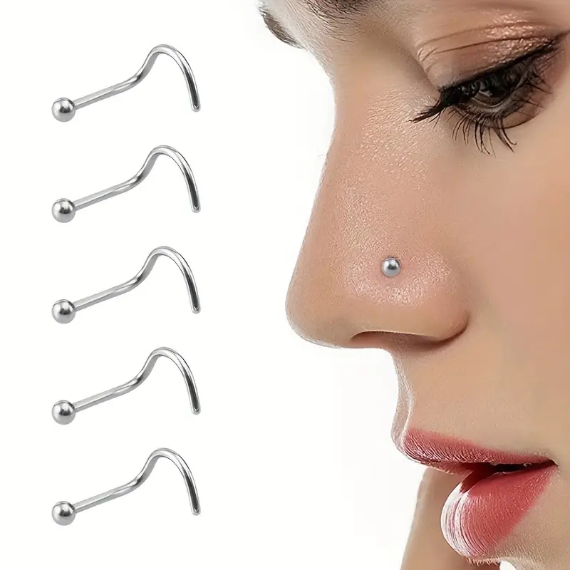 ステンレス鋼の鼻と骨のネジ,ピアス,ジュエリー,卸売り,10 - Body Jewelry Nose Studs のレビューと価格
