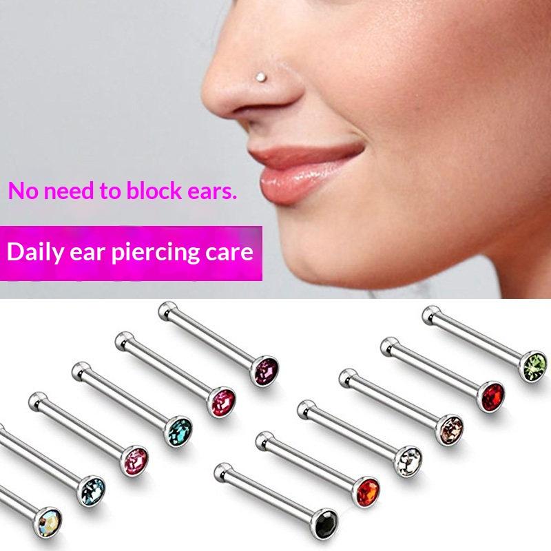 60個入り 新型ストレートノーズスタッド カーブドパック ク - Body Jewelry Nose Studs のレビューと価格