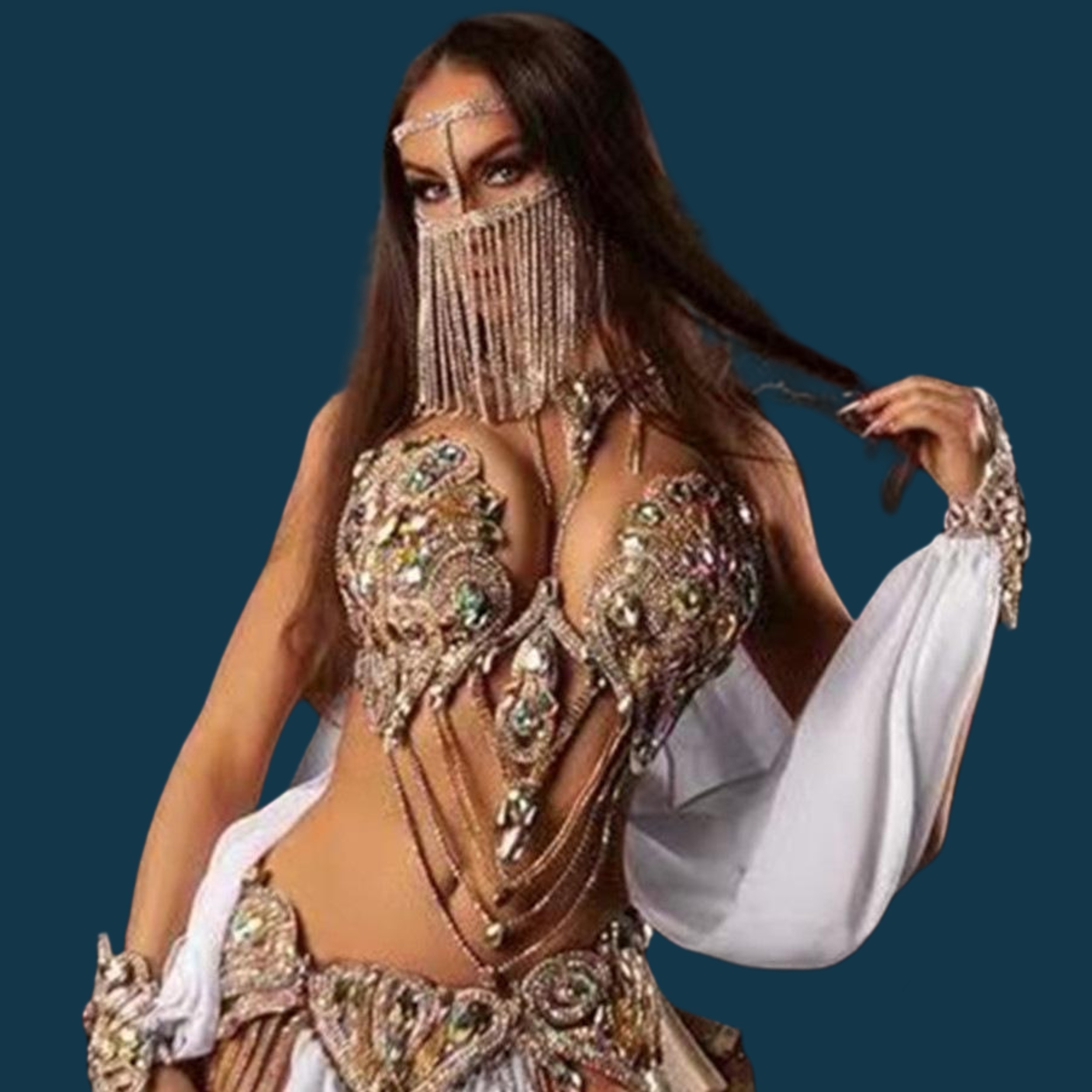 ボディジュエリー クリスタル セクシーマスク ハロウィンパー - Body Jewelry High End のレビューと価格