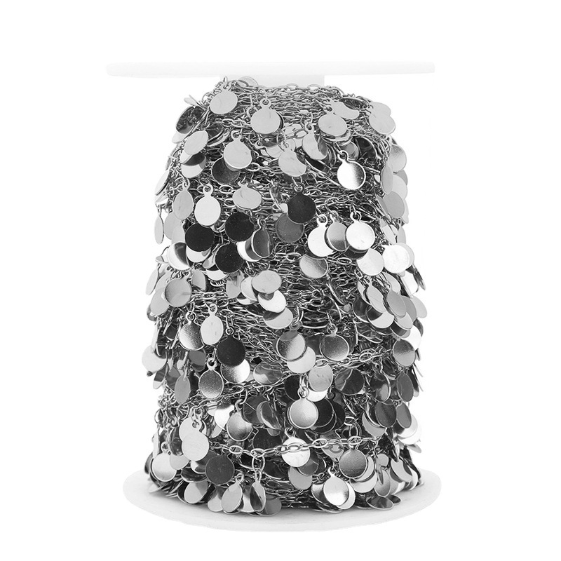 1メートルステンレス鋼6mmディスク手作りチェーンDIYジュ - Body Jewelry Chain のレビューと価格