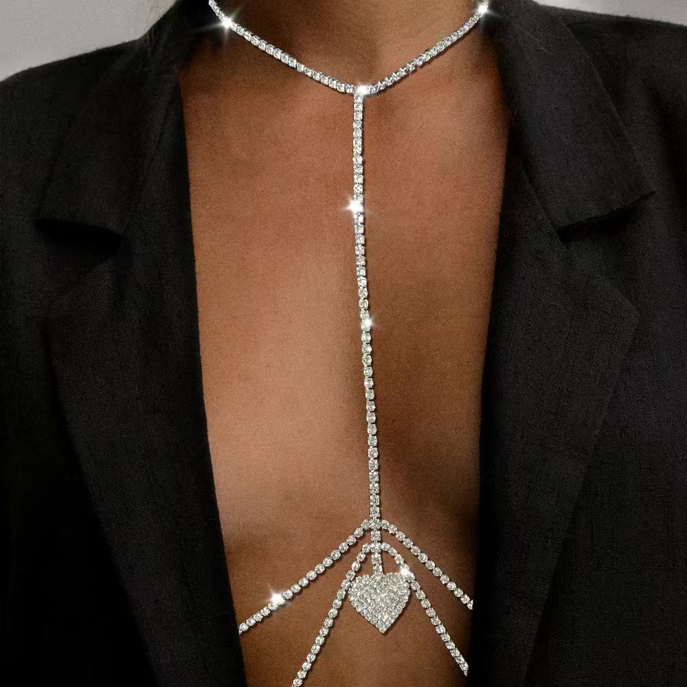 ヨーロッパとアメリカのファッション気質、ラインストーンハート - Body Jewelry High End のレビューと価格
