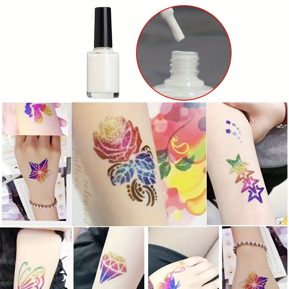 24色のグリッター一時的なボディメイクアップセット、接着剤2 - Body Jewelry Glue のレビューと価格