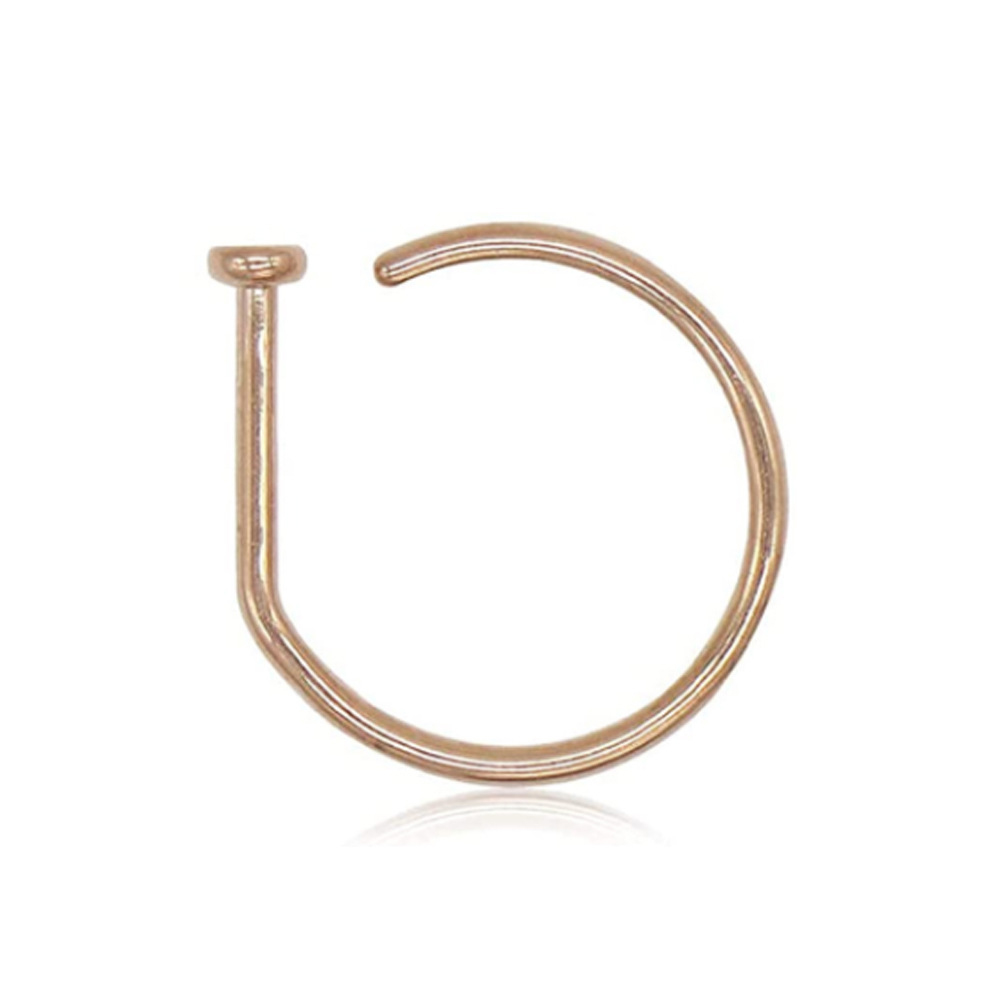 1PC 女性男性偽鼻リング D 形状湾曲したバーベル鼻フープ - Body Jewelry Nose Studs のレビューと価格
