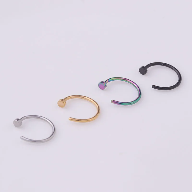 5個/ロット 20G ノーズリングフープ、6mm/8mm/1 - Body Jewelry Nose Studs のレビューと価格