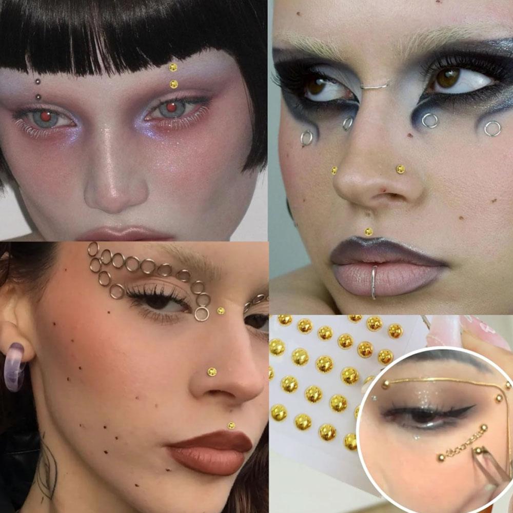 661個セット フェイスフェイクピアス フェイクリップリング - Body Jewelry Piercing のレビューと価格