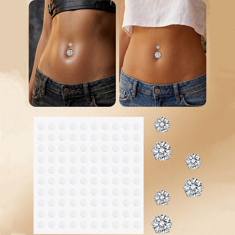 フェイクベリーピアス キュービックジルコニア フェイクへそピ - Body Jewelry Piercing のレビューと価格