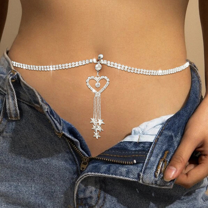 GLAMing 自由奔放に生きるハートブラブララインストーン - Body Jewelry Piercing のレビューと価格