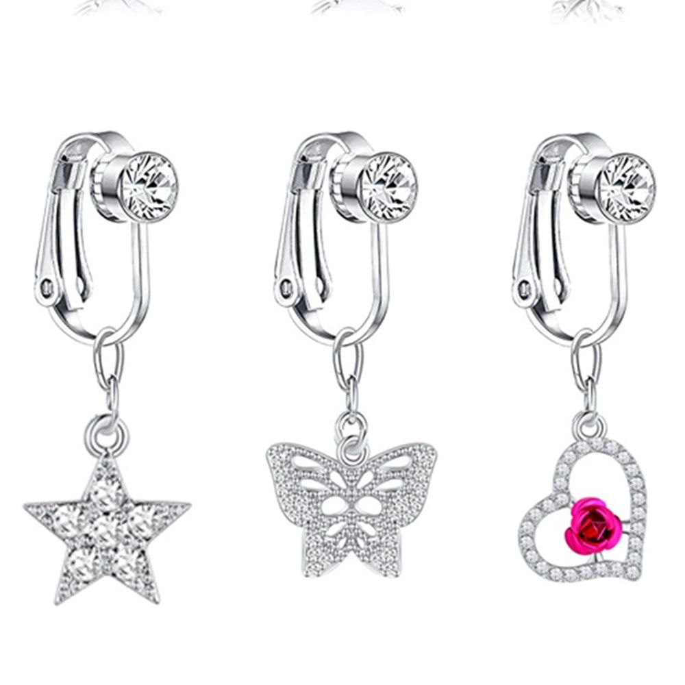 ファッション女性用ベリーボタンリング、非ピアス式軟骨クリップ - Body Jewelry Piercing のレビューと価格