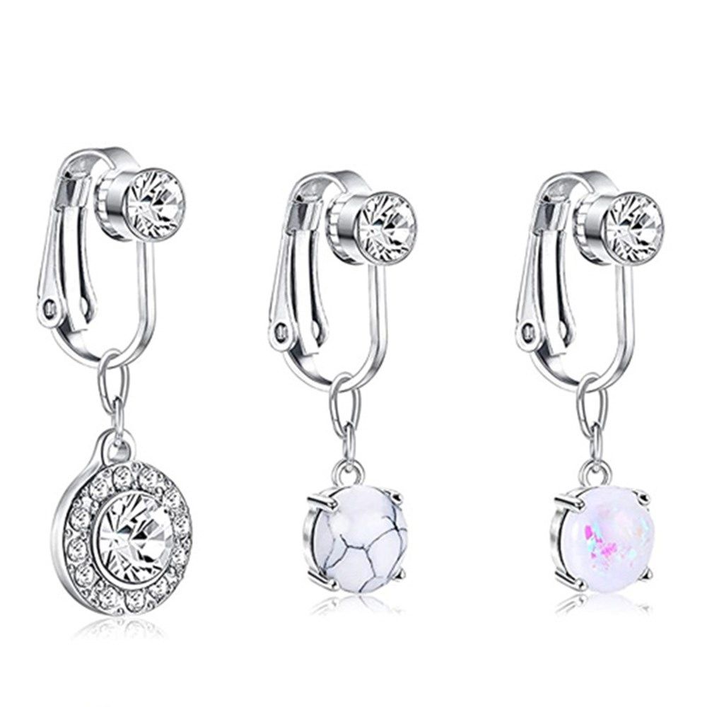 ファッション女性用ベリーボタンリング、非ピアス式軟骨クリップ - Body Jewelry Piercing のレビューと価格