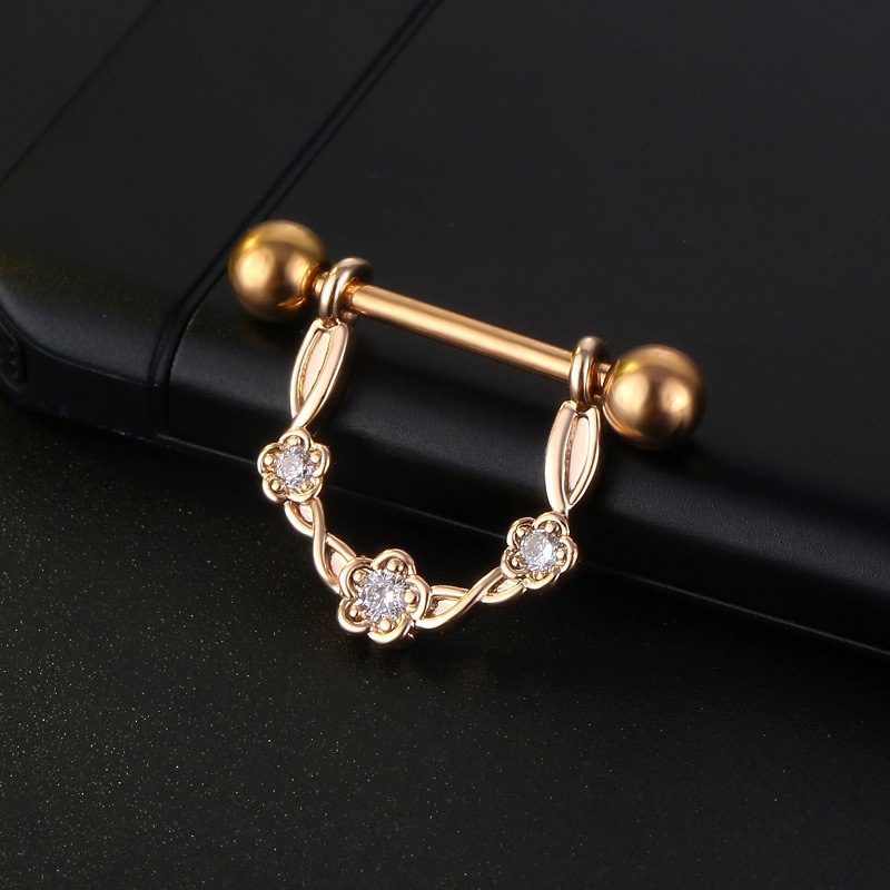 セクシーな乳首リングステンレス鋼ジルコン U 字型バーベル乳 - Body Jewelry Nipple Rings のレビューと価格