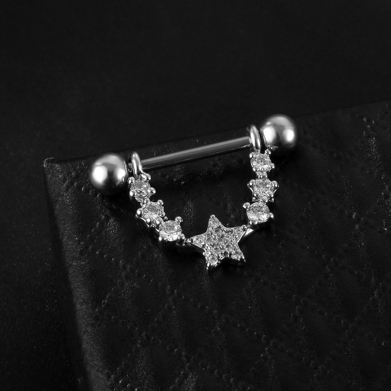 セクシーな乳首リングステンレス鋼ジルコン U 字型バーベル乳 - Body Jewelry Nipple Rings のレビューと価格