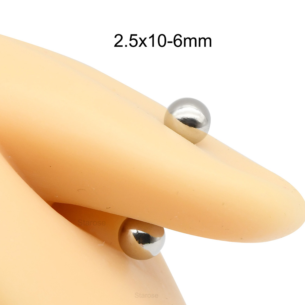 1Pc 12G-00G ステンレス鋼ストレートバーベルピアス - Body Jewelry Nipple Rings のレビューと価格