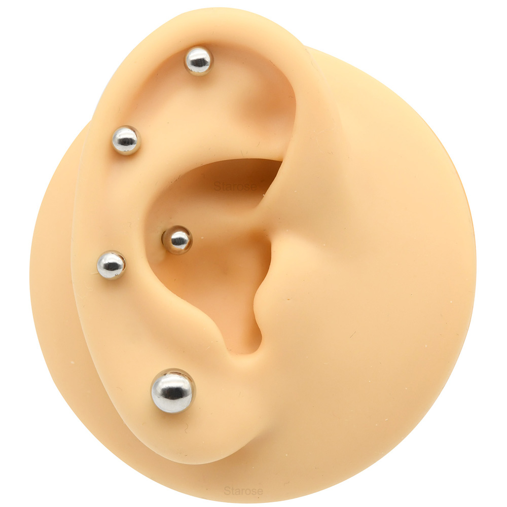 1Pc 12G-00G ステンレス鋼ストレートバーベルピアス - Body Jewelry Nipple Rings のレビューと価格