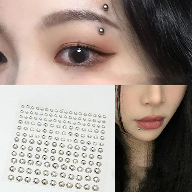 ダイヤモンドステッカー偽鼻ピアス自己粘着ラインストーン非ピア - Body Jewelry Piercing のレビューと価格