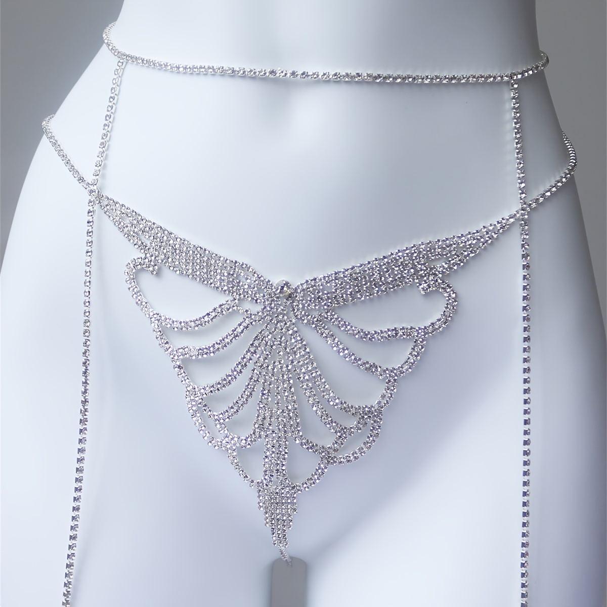 マルチレイヤーラインストーン、スパークリングウエストジュエリ - Body Jewelry Chain のレビューと価格