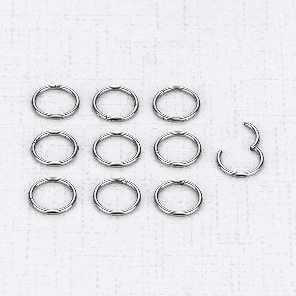 1PC G23 チタンヒンジセグメントリング鼻リングピアス乳 - Body Jewelry Nipple Rings のレビューと価格