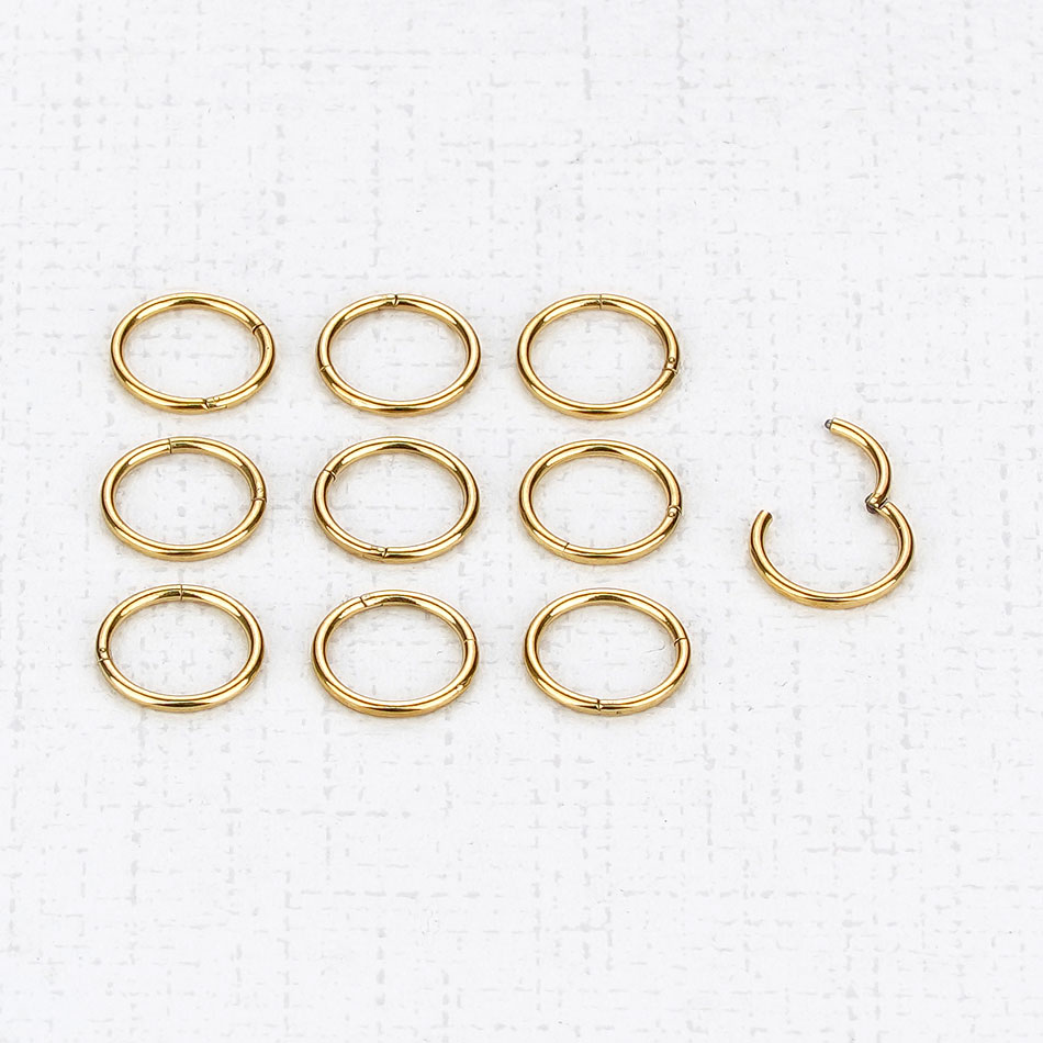 1PC G23 チタンヒンジセグメントリング鼻リングピアス乳 - Body Jewelry Nipple Rings のレビューと価格