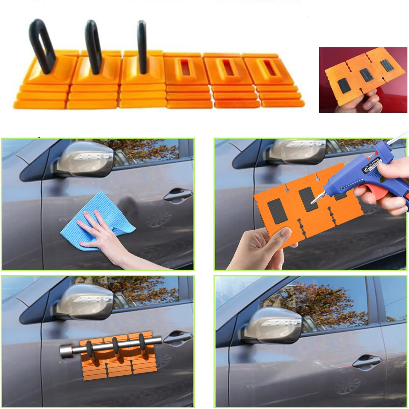 車のデントリペアヘビーデューティペイントレス強力なデントプー - Body Jewelry Glue のレビューと価格