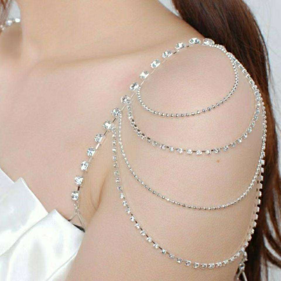 ヨーロッパとアメリカの多層ショルダーチェーン、ラインストーン - Body Jewelry High End のレビューと価格